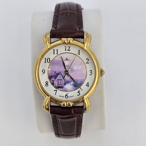 Thomas Kinkade Lighthouse Women's Watch 28MM New Leather Bands New Battery